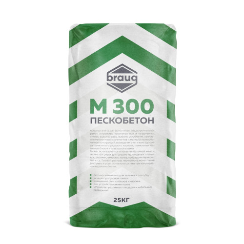 БРАУГ Пескобетон М300 в мешках по 25 кг