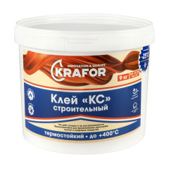 Клей КС строительный термостойкий для внутренних работ 5 кг KRAFOR