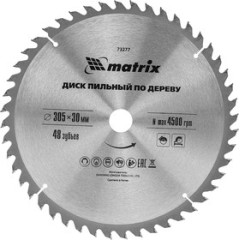 Пильный диск по дереву, 305 х 30 мм, 48 зубьев MATRIX Professional