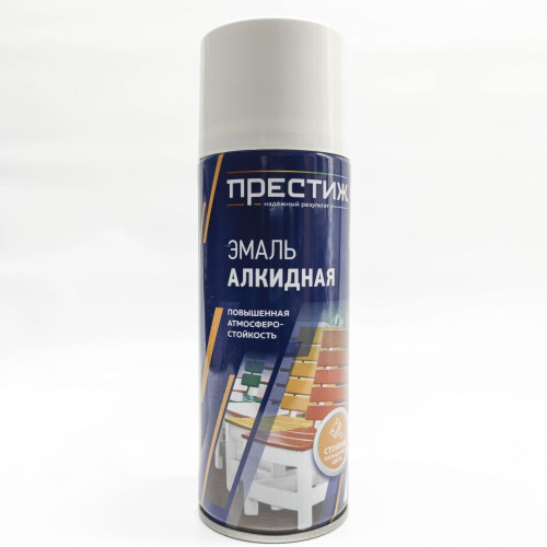 Эмаль алкид. универ. БЕЛАЯ мат 425 мл ПРЕСТИЖ