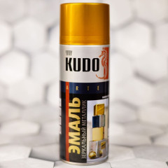 Аэрозоль Эмаль универсальная Золото 520мл KUDO