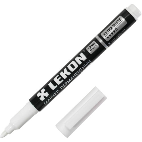 Маркер строительный LEKON Extra White белый, толщина 1,5 мм