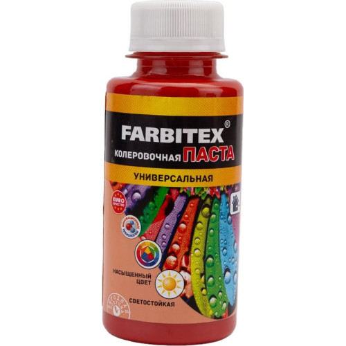 Паста колеровочная универсальная Коралл 100мл FARBITEX