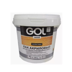 Лак акриловый п/матовый по дереву и др.поверхн., 2.4 кг Golwood