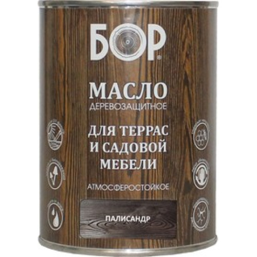 Масло деревозащ.для террас и сад.меб. ПАЛИСАНДР / 0,64 кг / БОР