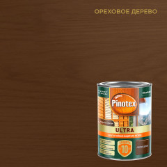 Pinotex Ultra влагостойкая защитная лазурь для древесины Орех (0,9л)