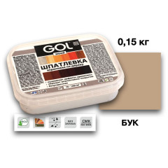 Шпатлёвка акриловая по дереву Бук 0,15 кг лоток GOL wood МАСТЕР