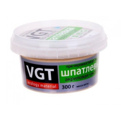 Шпатлёвка акриловая "Экстра" по дереву Белая 0,3 кг VGT