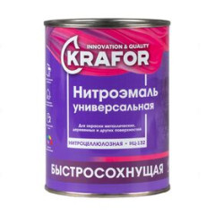 Эмаль НЦ-132 Черная 1,7 кг KRAFOR