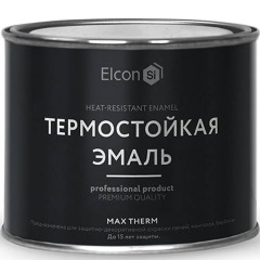 Эмаль термостойкая Max Therm чёрная до +1000&deg;С, 0,4кг, ELCON