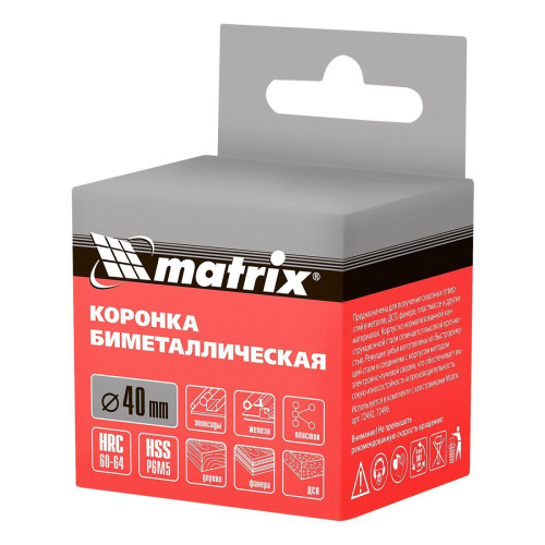 Коронка BIMETAL, 40 мм// MATRIX