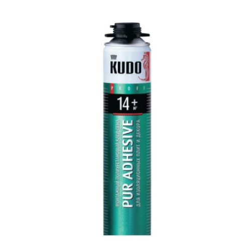 Клей-пена монтажный для теплоизоляции KUDO PUR ADHESIVE PROFF 14+ 1000 мл