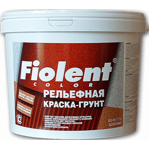 Краска-грунт рельефная FIOLENT color 7 кг
