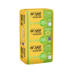 Утеплитель ISOVER Теплый дом Плита 50х610х1170/ 10м2/ 14шт/ 0,5м3