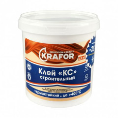 Клей КС строительный термостойкий для внутренних работ 1.5 кг KRAFOR