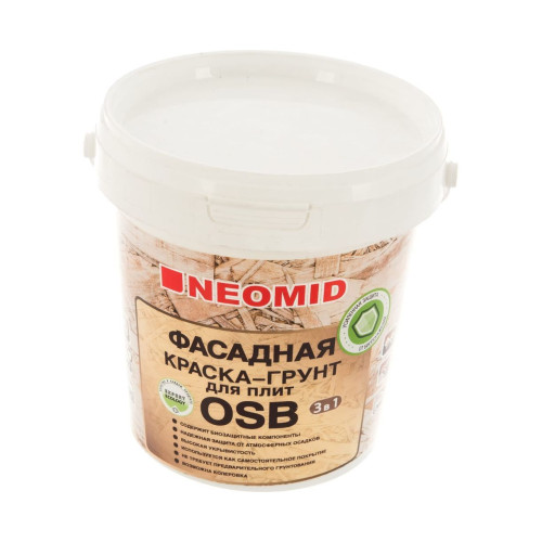 Фасадная краска-грунт для плит OSB Proff 3в1, 7 кг, NEOMID