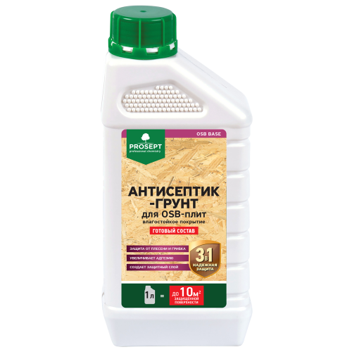 Антисептик - грунт, готовый состав, 1 л, OSB BASE PROSEPT