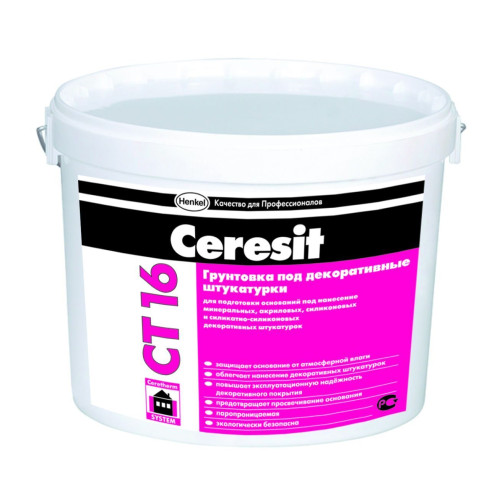 Краска-грунт Ceresit CT 16 ведро, 5 л