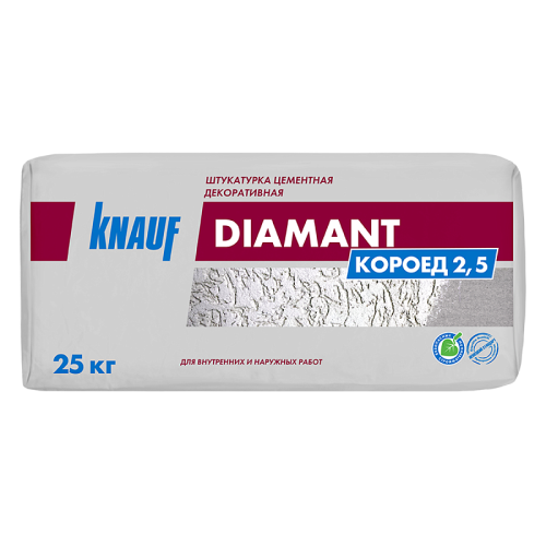 Штукатурка КНАУФ-Диамант Короед 2,5 мм, 25 кг