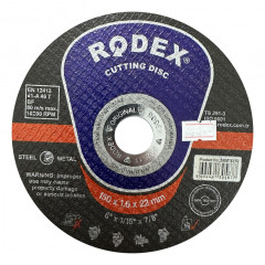 Круг RODEX 150*1.6*22 отрезной по металлу уп25шт SRM16150