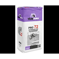 StarBau PRO72 Наливной пол быстротвердеющий 2-100 мм, 20 кг
