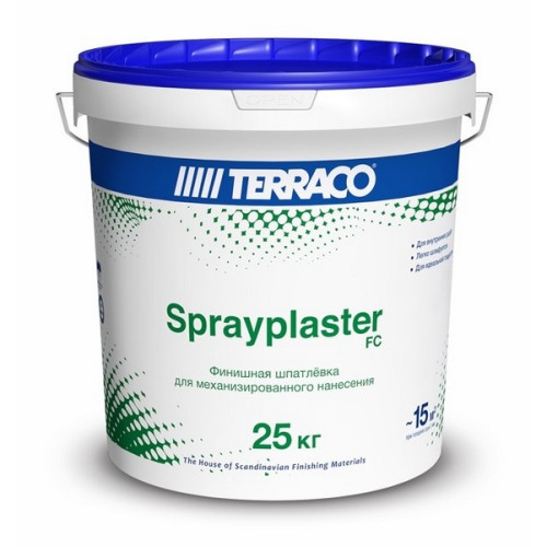 Шпатлевка Terraco Sprayplaster Finishcoat (FC) ведро 25 кг