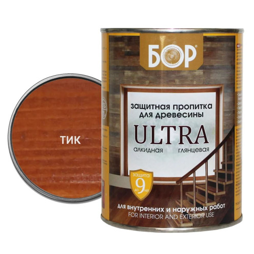 Защитная пропитка для древесины ULTRA ТИК/ 0,75 кг/ БОР