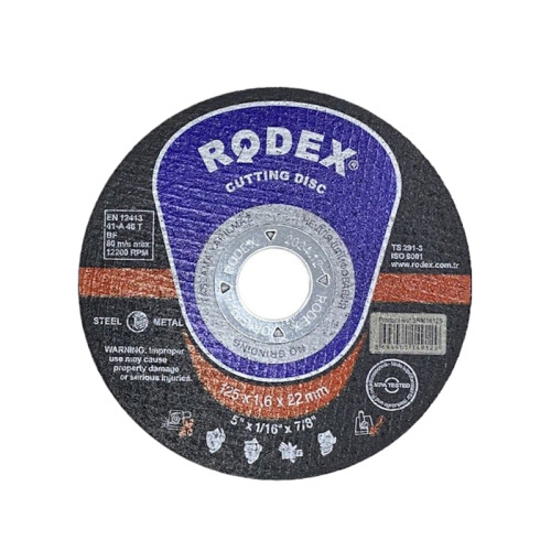 Круг RODEX 125*1.6*22 отрезной по металлу уп100шт SRM16125