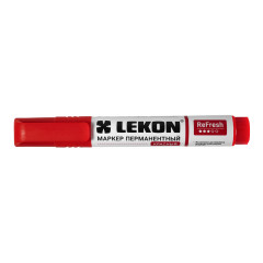 Маркер строительный LEKON ReFresh красный заправляемый, толщина 3 мм