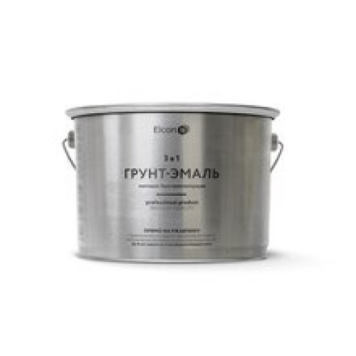 Грунт-эмаль по ржавчине 3 в 1 матовая графит 2 кг, ELCON