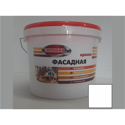 Краска ВД ЭММИКС Фасадная белый / 14 кг/ 1000