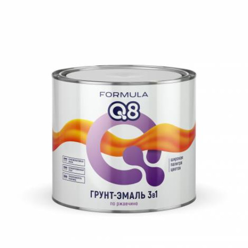 Грунт-эмаль по ржавчине шоколад 1,8 кг FORMULA Q8
