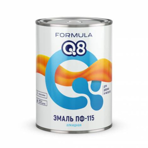 Эмаль ПФ-115 коричневая 0,9 кг FORMULA Q8