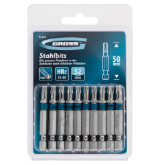 Набор бит TORX 25x50, сталь S2, 10 шт// GROSS