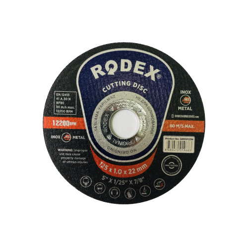 Круг RODEX 125*1.2*22 отрезной по металлу уп100шт SRM10125N