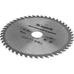 Диск пильный по дереву 210*32мм, 48 зуба+кольцо 30/32 / MTX Professional