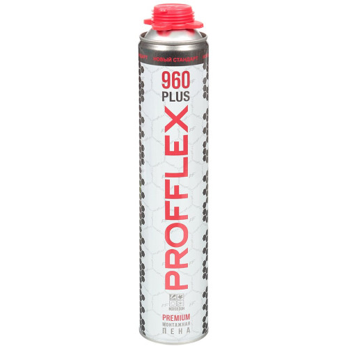 Пена монтажная Profflex Premium 960 Plus профессиональная всесезонная, 960 г/850 мл