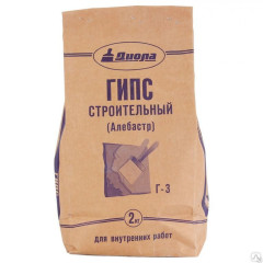 Алебастр (Гипс строительный Г-5 Б-II) 2кг Бойко