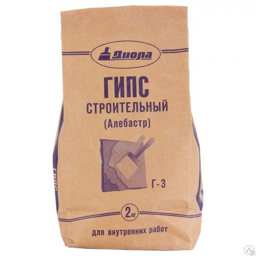 Алебастр (Гипс строительный Г-5 Б-II) 2кг Бойко