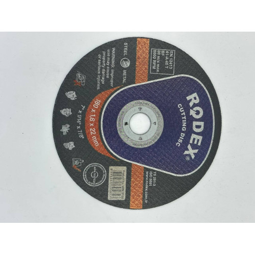 Круг RODEX 180*1.8*22 отрезной по металлу уп25шт SRM18180