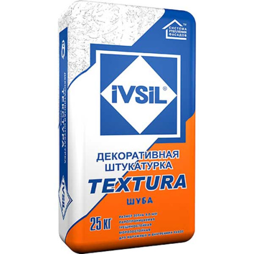 Штукатурка TEXTURA Шуба-1,5 мм Ivsil 25 кг