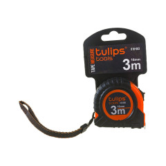 Рулетка Tulips tools с фиксатором 3 м/16мм II10-003 (1/12/120)