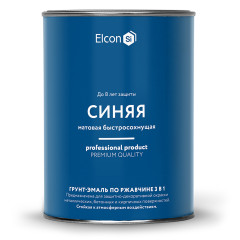 Грунт-эмаль по ржавчине 3 в 1 матовая синяя 0,8 кг, ELCON