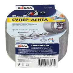 Клейкая лента армированная UNIBOB СУПЕР-ЛЕНТА 50мм х 25м (инд.упаковка)