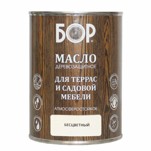 Масло деревозащ.для террас и сад.меб. БЕЦВЕТНОЕ / 0,64 кг / БОР