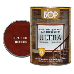 Защитная пропитка для древесины ULTRA КРАСНОЕ ДЕРЕВО/ 0,75 кг/ БОР