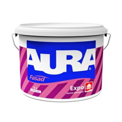 Матовая краска для фасадов AURA Expo 9л, тонируется по EskaroColor