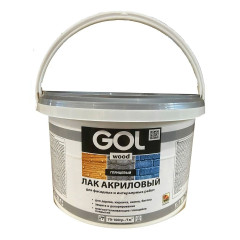 Лак акриловый глянцевый по дереву и др.поверхн., морозост., 0.9 кг GOLwood
