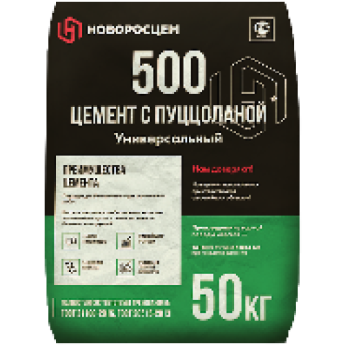 Цемент Новоросцемент ПЦ500 Д20 42.5 , 50кг