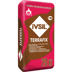 Клей термостойкий плиточный (смесь кладочная печная) Ivsil TerraFix 20 кг